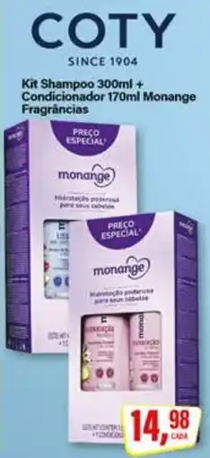Rede Supermarket Kit Shampoo 300ml + Condicionador 170ml Monange Fragrâncias oferta