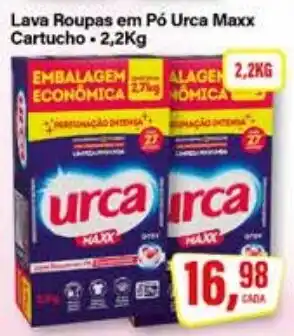 Rede Supermarket Lava Roupas em Pó Urca Maxx Cartucho oferta
