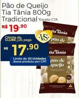 Villarreal Supermercados Pão de Queijo Tia Tânia Tradicional oferta