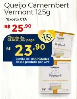 Villarreal Supermercados Queijo camembert vermont oferta