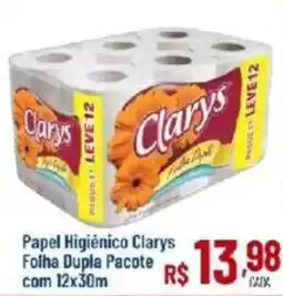 Max Atacadista Papel Higiênico Clarys Folha Dupla oferta