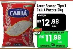 Max Atacadista Arroz branco tipo 1 caiuá pacote oferta