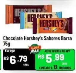 Max Atacadista Chocolate hershey's sabores barra oferta