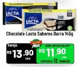 Max Atacadista Chocolate lacta sabores barra oferta