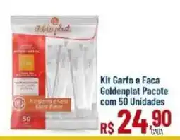 Max Atacadista Kit Garfo e Faca Goldenplat Pacote oferta