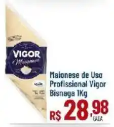 Max Atacadista Maionese de uso profissional vigor bisnaga 1kg oferta