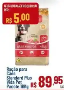 Max Atacadista Ração para Cães Standard Plus Vida Pet oferta