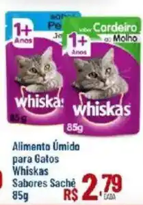 Max Atacadista Alimento Úmido para Gatos Whiskas Sabores Sachê oferta
