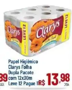 Max Atacadista Papel Higiênico Clarys Folha oferta
