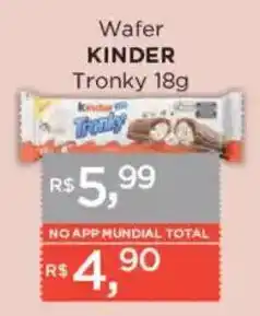Supermercados Mundial Wafer kinder tronky oferta