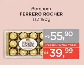 Supermercados Mundial Bombom ferrero rocher oferta