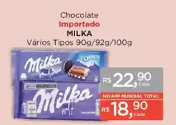 Supermercados Mundial Chocolate importado milka oferta