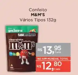 Supermercados Mundial Confeito M&M'S Vários Tipos oferta