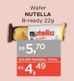 Supermercados Mundial Wafer nutella b-ready oferta