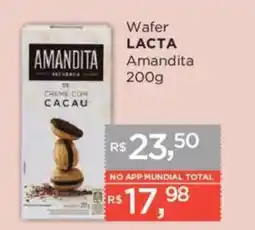 Supermercados Mundial Wafer lacta amandita oferta