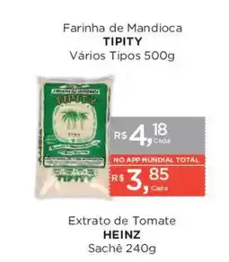 Supermercados Mundial Extrato de Tomate Heinz oferta