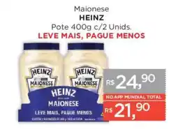 Supermercados Mundial Maionese heinz oferta