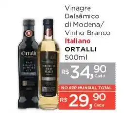 Supermercados Mundial Vinagre Balsâmico di Modena/ Vinho Branco Italiano Ortalli oferta