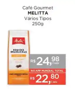 Supermercados Mundial Café gourmet melitta vários tipos oferta