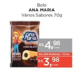 Supermercados Mundial Bolo ana maria vários sabores oferta