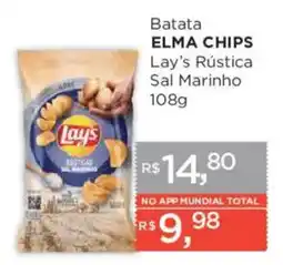 Supermercados Mundial Batata elma chips lay's rústica sal marinho oferta