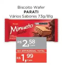 Supermercados Mundial Biscoito wafer parati oferta