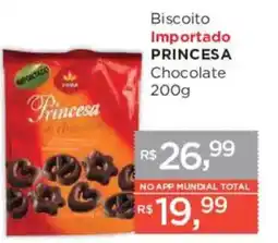 Supermercados Mundial Biscoito importado princesa chocolate oferta