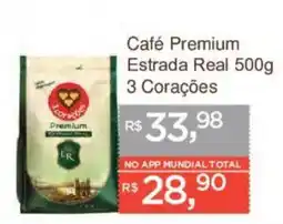 Supermercados Mundial Café Premium Estrada Real 3 Corações oferta