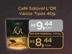 Supermercados Mundial Café Solúvel L'OR Vários Tipos oferta