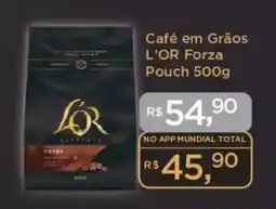 Supermercados Mundial Café em Grãos L'OR Forza Pouch oferta