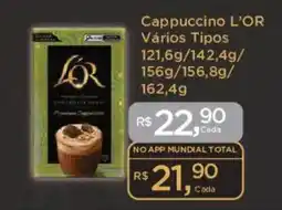 Supermercados Mundial Cappuccino l'or vários tipos oferta