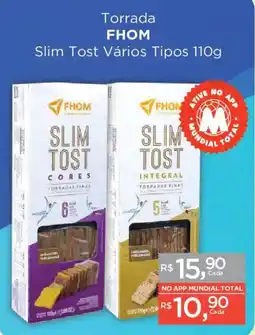 Supermercados Mundial Torrada fhom slim tost vários tipos oferta