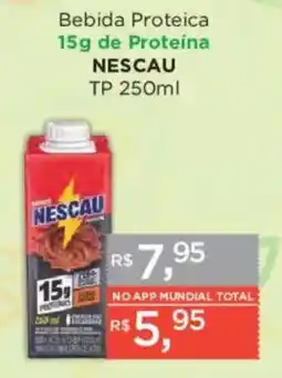 Supermercados Mundial Bebida Proteica Nescau oferta