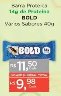 Supermercados Mundial Barra Proteica Bold oferta