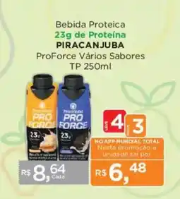 Supermercados Mundial Bebida Proteica PIRACANJUBA ProForce Vários Sabores oferta