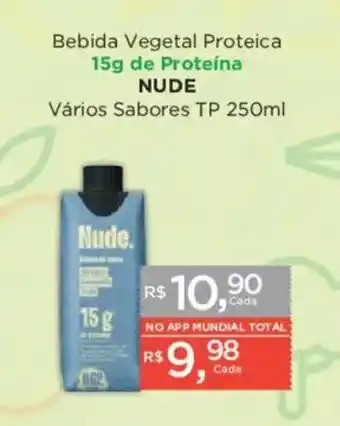 Supermercados Mundial Bebida Vegetal Proteica Nude oferta