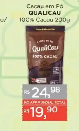 Supermercados Mundial Cacau em pó qualicau oferta