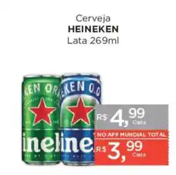 Supermercados Mundial Cerveja heineken oferta