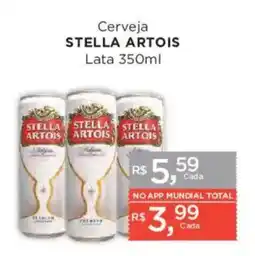 Supermercados Mundial Cerveja stella artois oferta