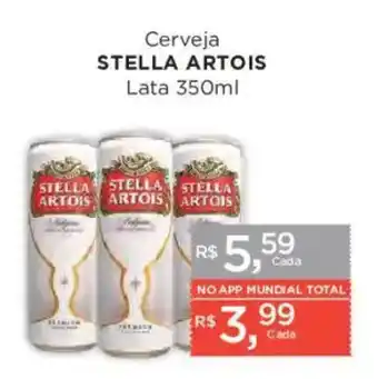 Supermercados Mundial Cerveja stella artois oferta
