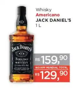 Supermercados Mundial Whisky americano jack daniel's oferta