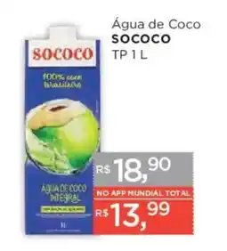 Supermercados Mundial Água de Coco Sococo oferta
