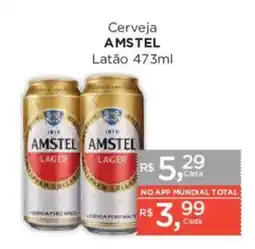 Supermercados Mundial Cerveja amstel oferta