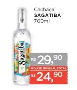 Supermercados Mundial Cachaça sagatiba oferta