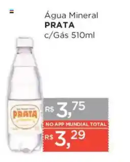 Supermercados Mundial Água Mineral Prata c/Gás oferta