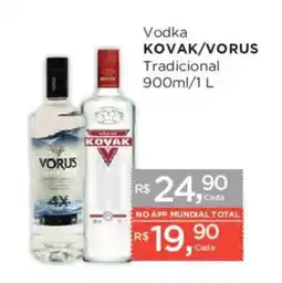 Supermercados Mundial Vodka kovak/vorus tradicional oferta