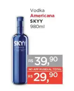 Supermercados Mundial Vodka americana skyy oferta