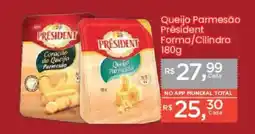 Supermercados Mundial Queijo Parmesão President oferta