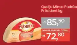 Supermercados Mundial Queijo Minas Padrão oferta