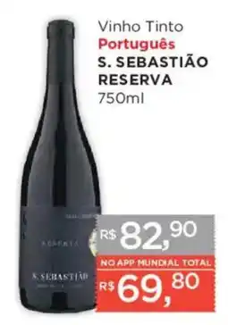 Supermercados Mundial Vinho Tinto Português S. SEBASTIÃO RESERVA oferta
